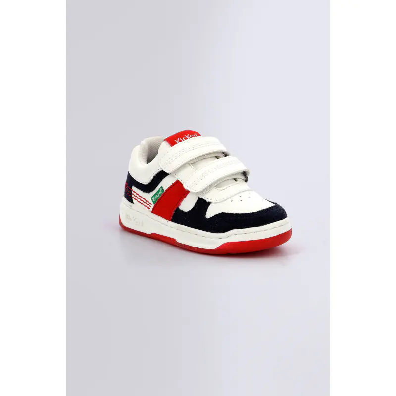 KALIDO BLANC MARINE ROUGE BASKETS BASSES Synthétique Mixte