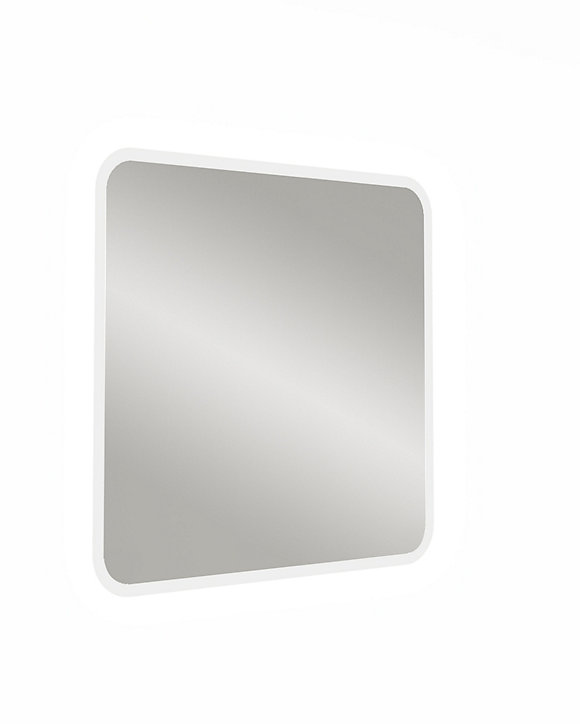 Miroir de salle de bains lumineux LED bords arrondis 74 x 70 cm, Urban Liverpool