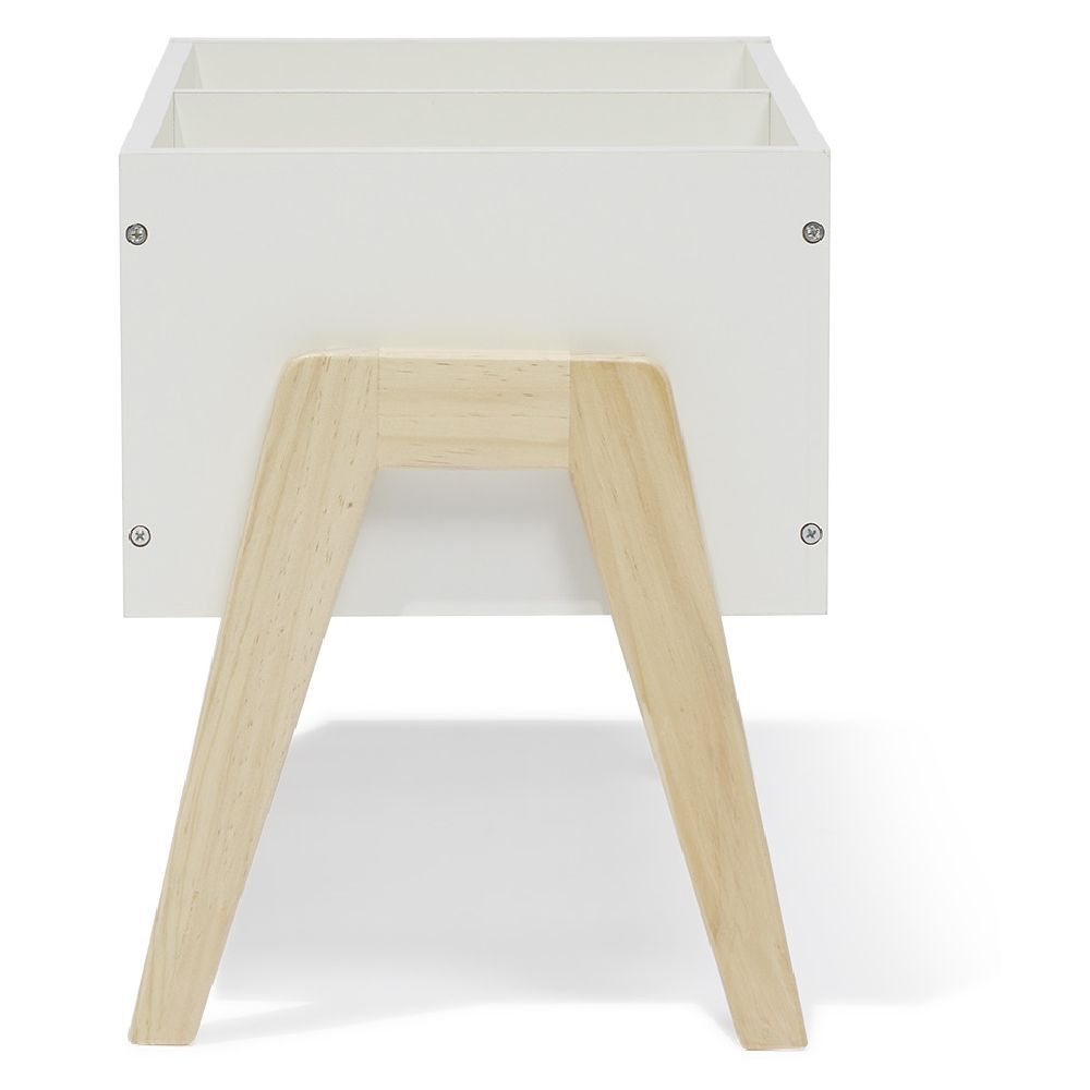 Bac rangement enfant Écolier MDF et pin blanc - L52,8xP29,7xH38,5 cm