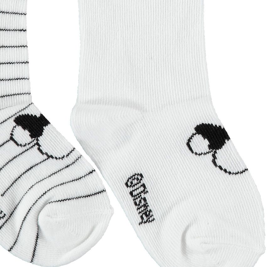 Lot de 2 paires de chaussettes assorties motif Minnie Disney - Ecru