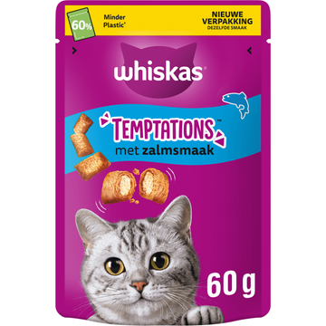 Whiskas Temptations Kattensnacks met Zalm 60 g
