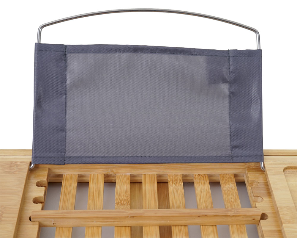 Badewannenauflage MCW-B77, Badewannenablage Wannenbrücke Badewannenbrett Badewannenregal, Bambus ausziehbar 19x105x22cm