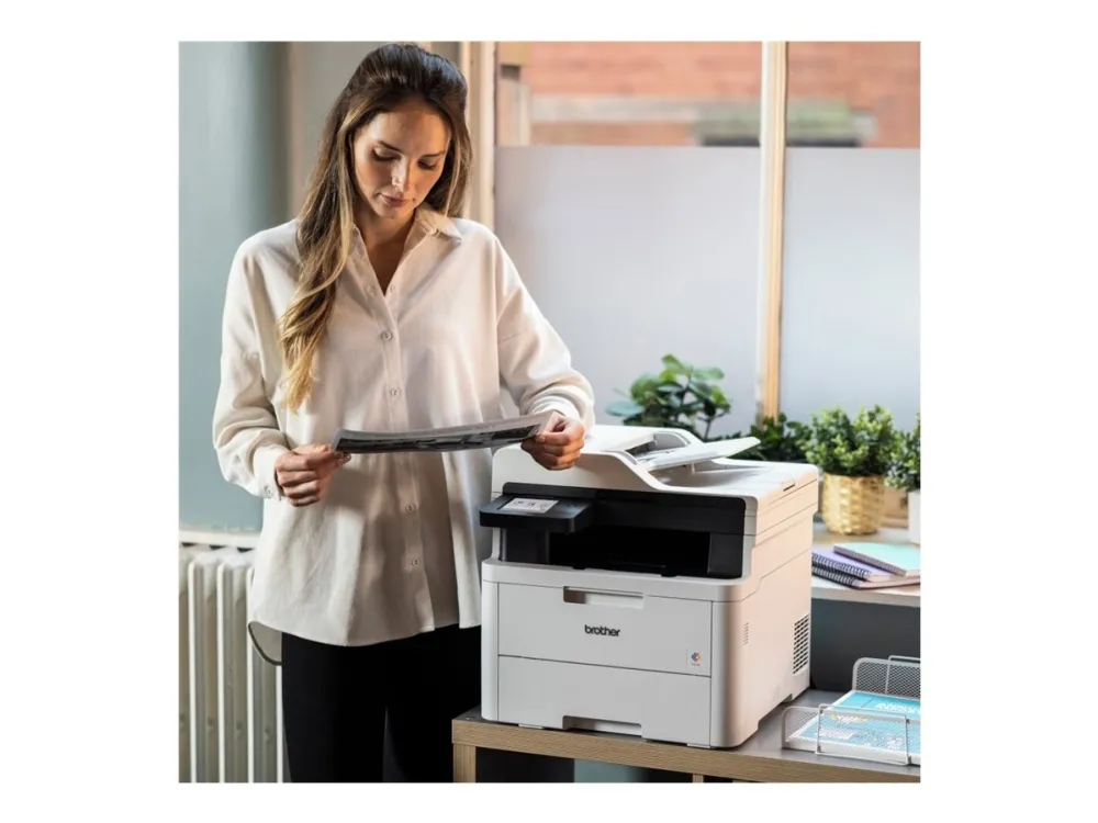 Brother DCP-L3555CDW - Multifunktionsprinter - farve - LED - A4/Legal (medie) - op til 26 spm (kopiering) - op til 26 spm (udskriver) - 250 ark - USB 2.0, Wi-Fi(n), Gigabit LAN
