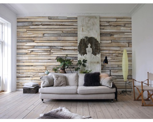 Fotobehangpapier 8-920 VOL 15 Witgekalkt Hout 8 st. 368x254cm
