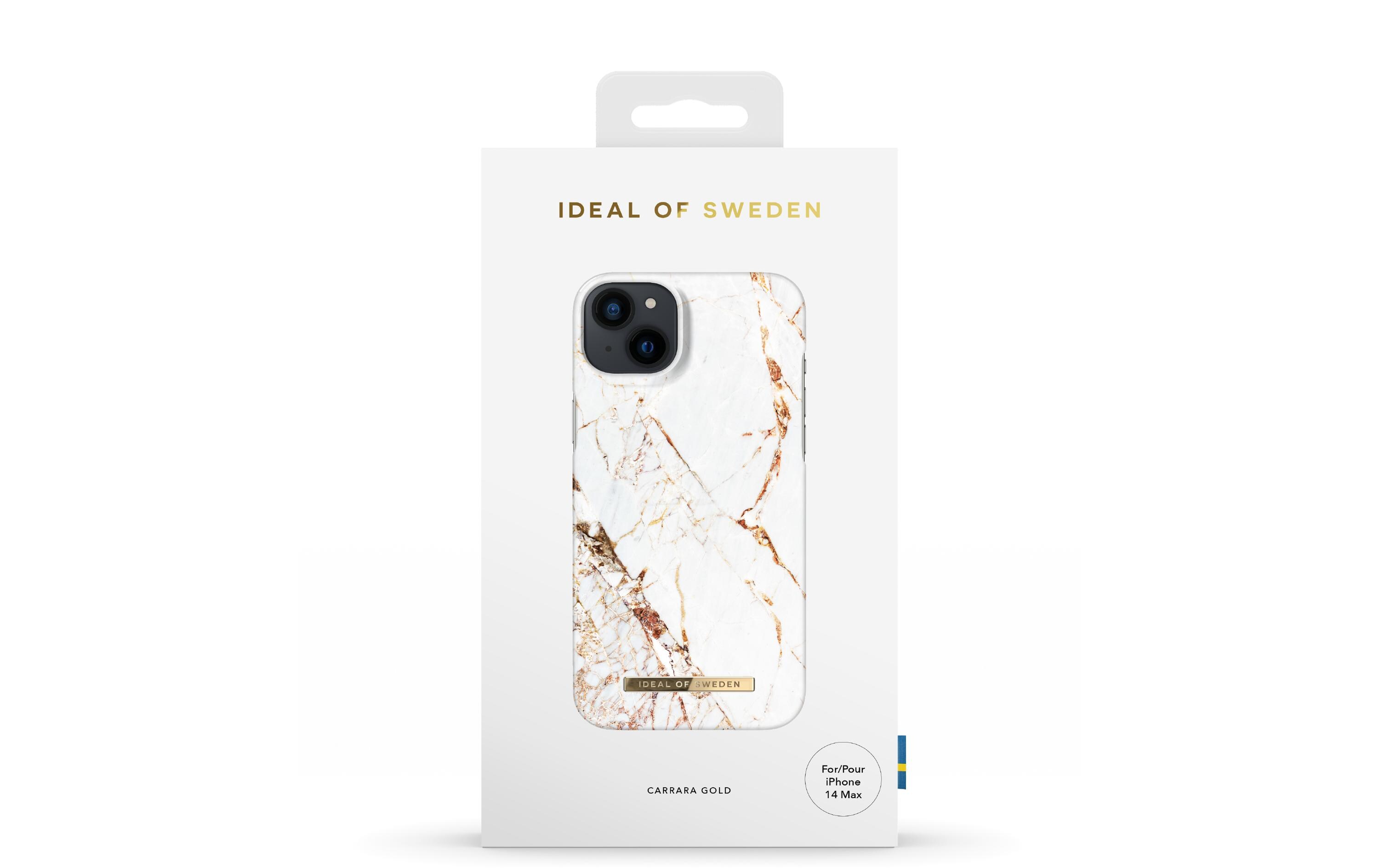 Back Cover Carrara Gold iPhone 14 PlusKunststoff-Backcover im Carrara Marmor-Look