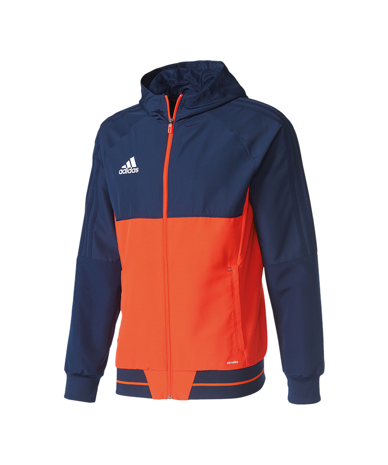 adidas Tiro 17 Präsentationsjacke Blau Orange