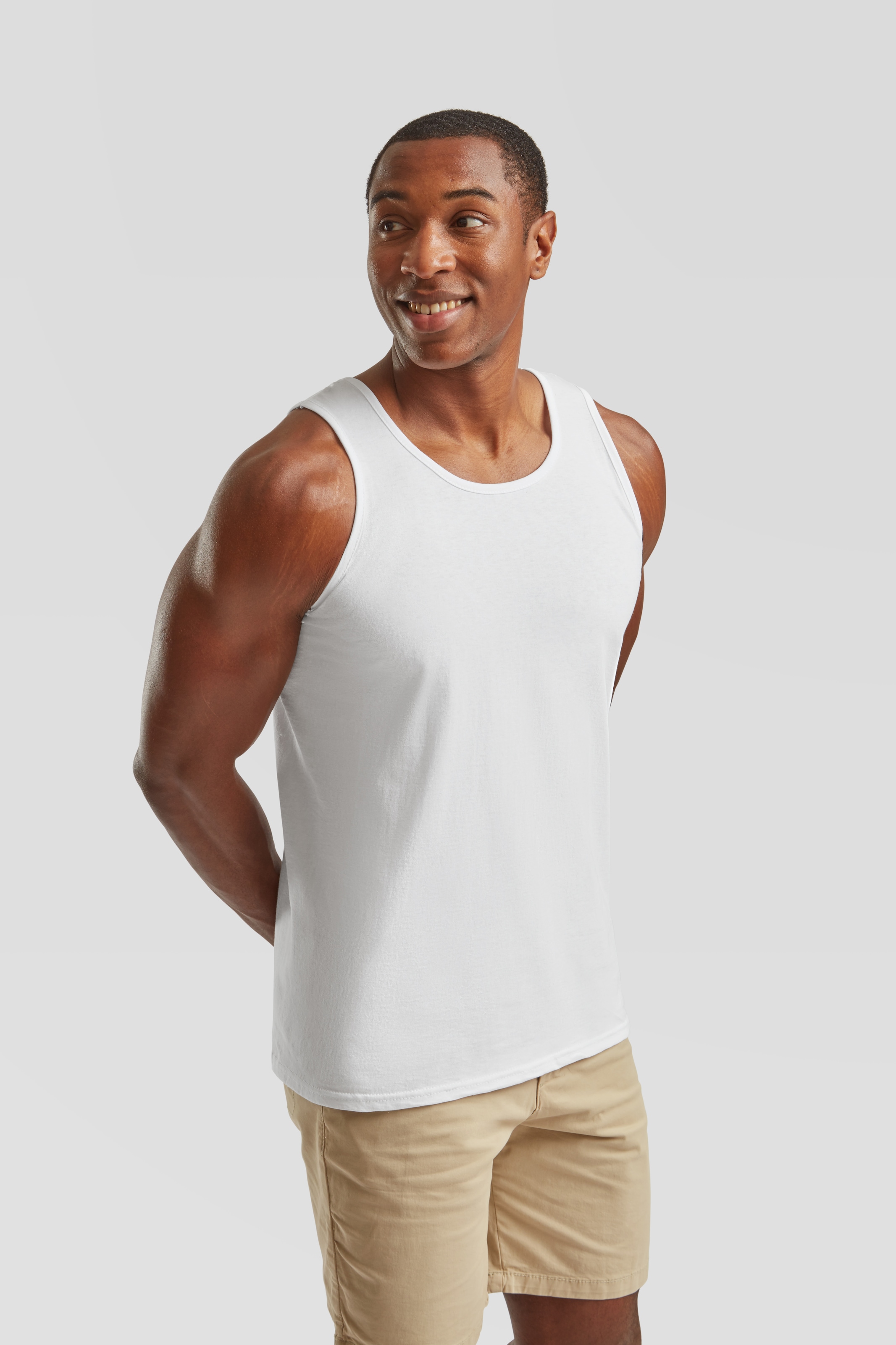 Fruit of the Loom Tanktop, 5 Stk. aus reiner Baumwolle, Rundhals