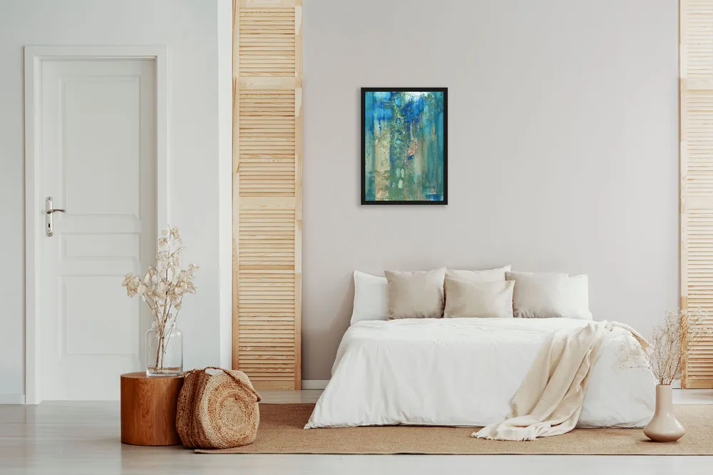 Art Print Blue Green Abstract