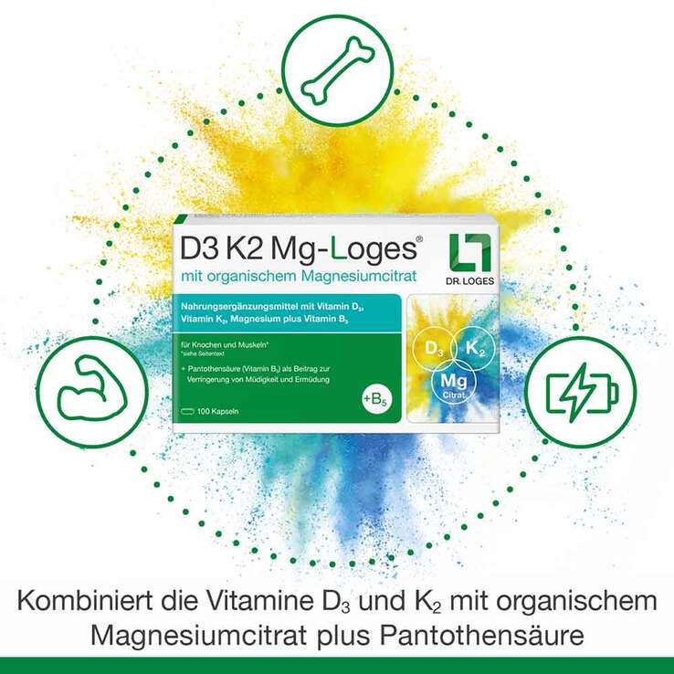 D3 K2 MG-Loges Kapseln, 100 St
