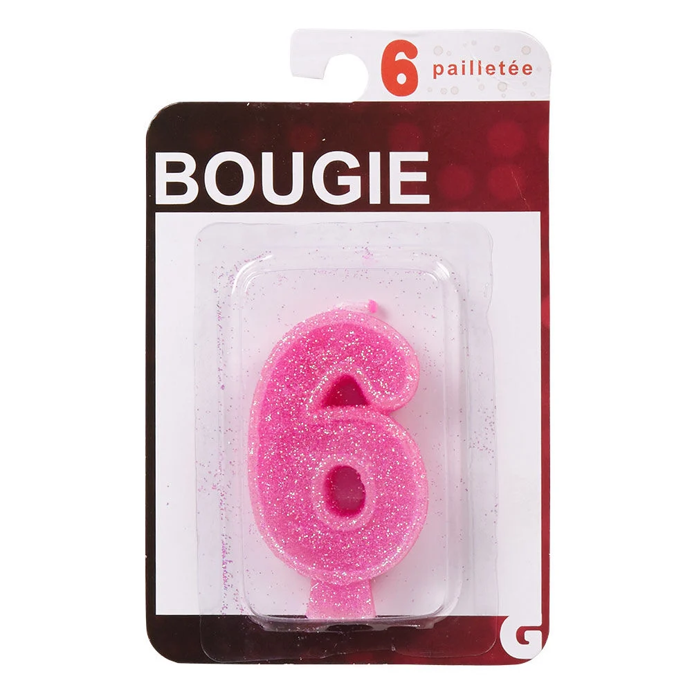 Bougie anniversaire chiffre 6