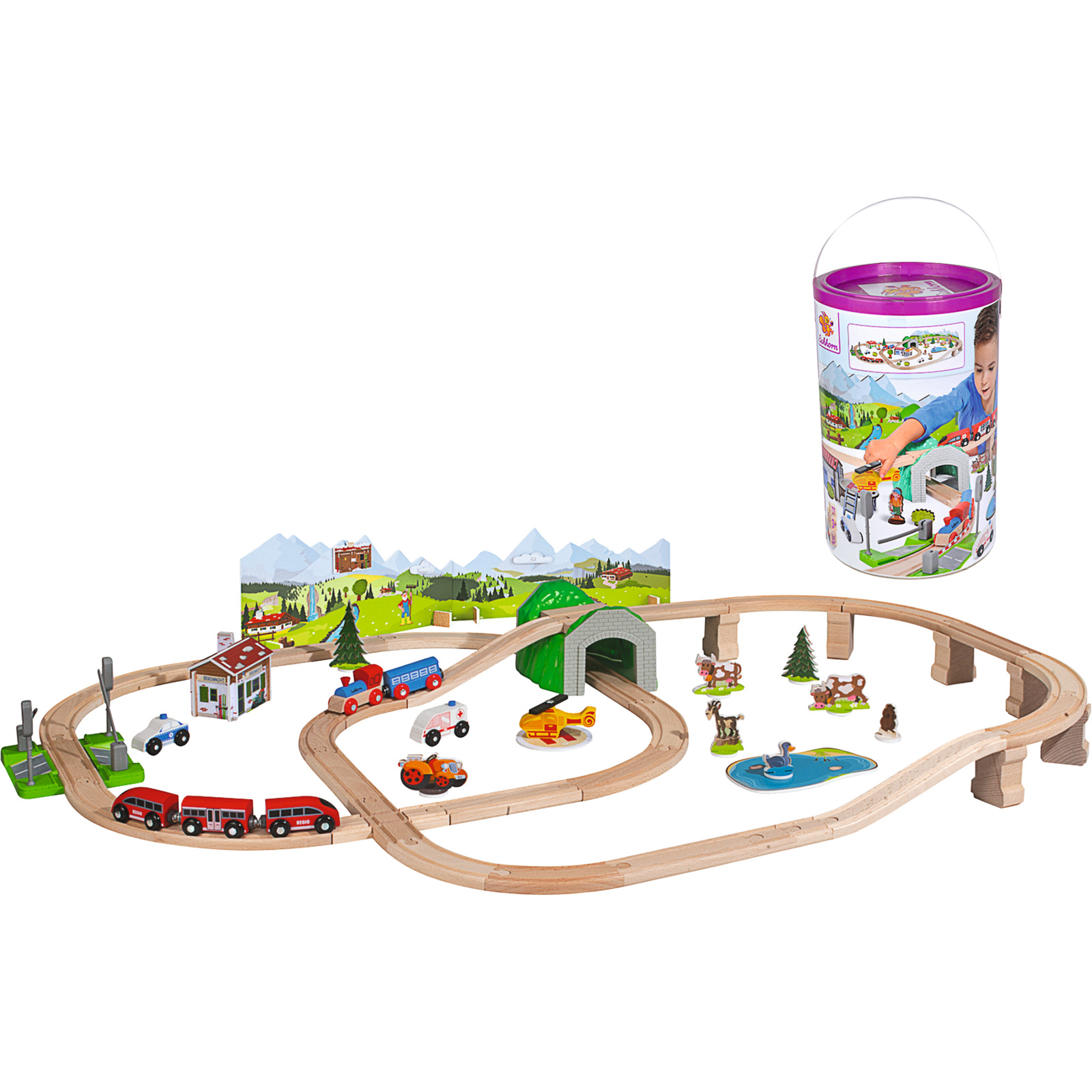 Eichhorn Bahnset Bergrettung 72tlg 533cm