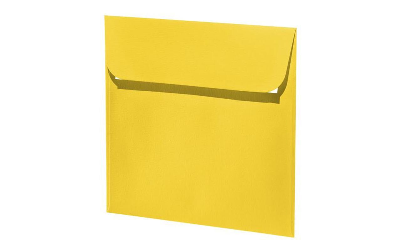 Couvert 1001, 16 x 16 cm, 5 Stück, SonnengelbEdler Briefumschlag