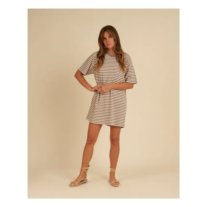 Rylee + Cru Robe T-Shirt Rayée - Collection Femme | Gris