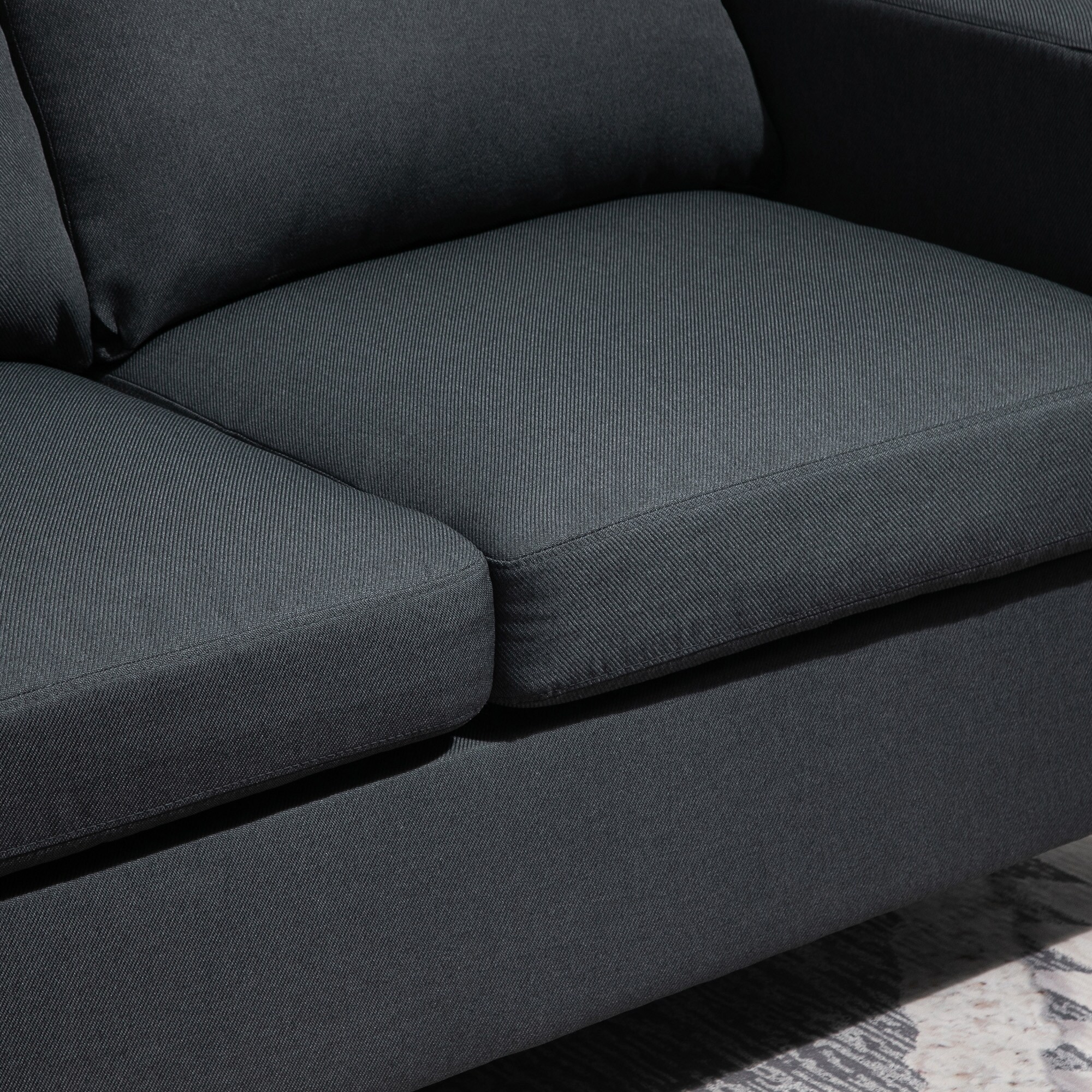 HOMCOM 3-Sitzer-Sofa mit zwei Liegesesseln und einer Chaiselounge 197 x 139 x 91 cm (BxTxH)