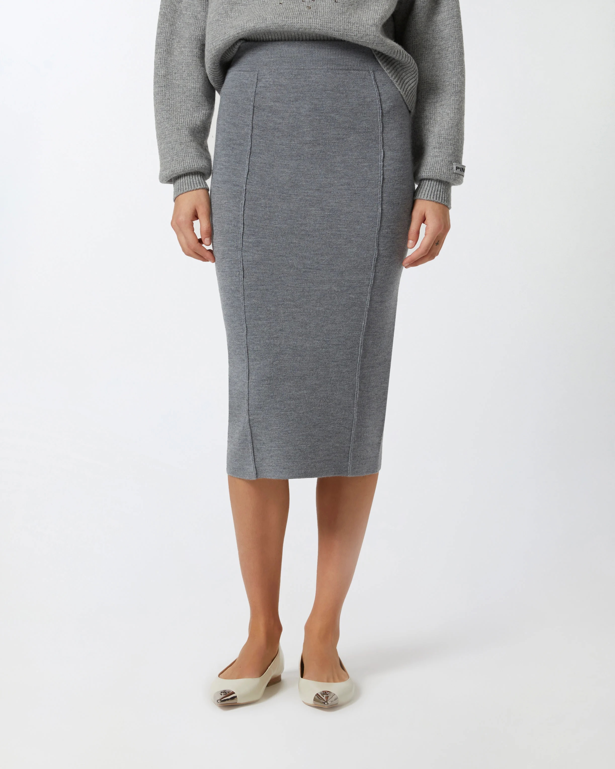 Jupe crayon de | Gris