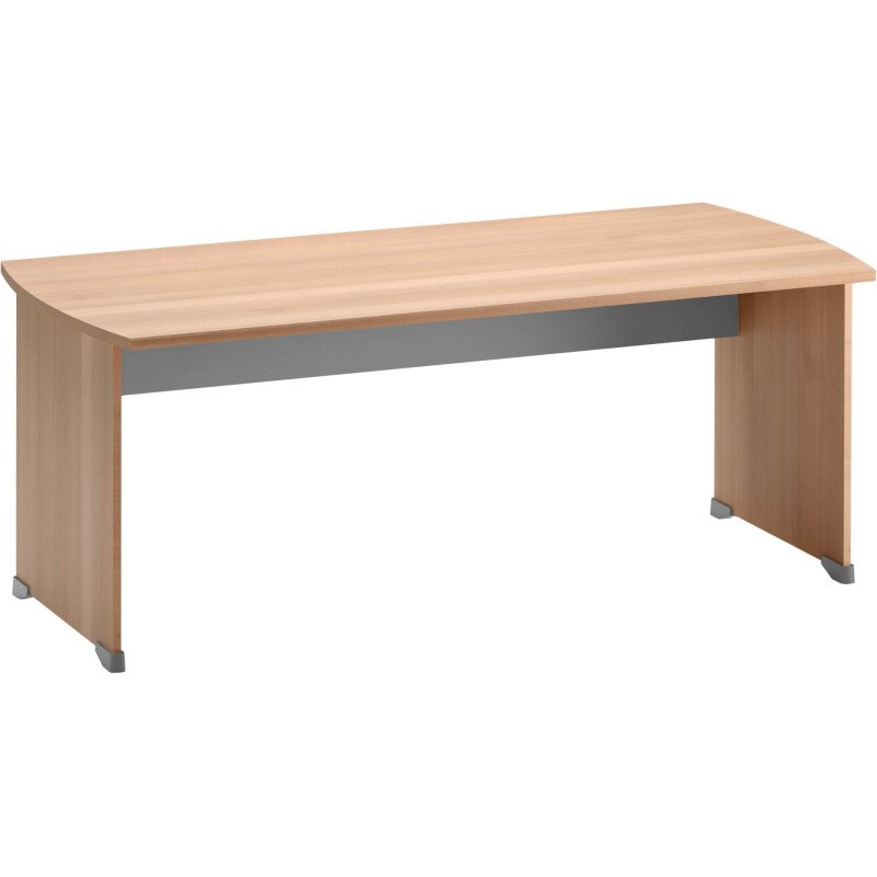Bureau droit Quarta Plus piètement plein bois
