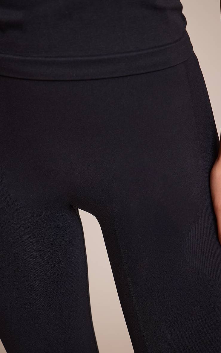 Noir Legging Taille Haute Sans Couture Avec Logo Et Effet Synthétiquesh-up Tall
