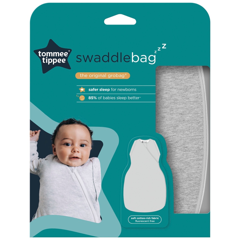 Tommee Tippee Babyschlafsack für 3-6 Monate, 2,5 Tog, Himmelgrau meliert