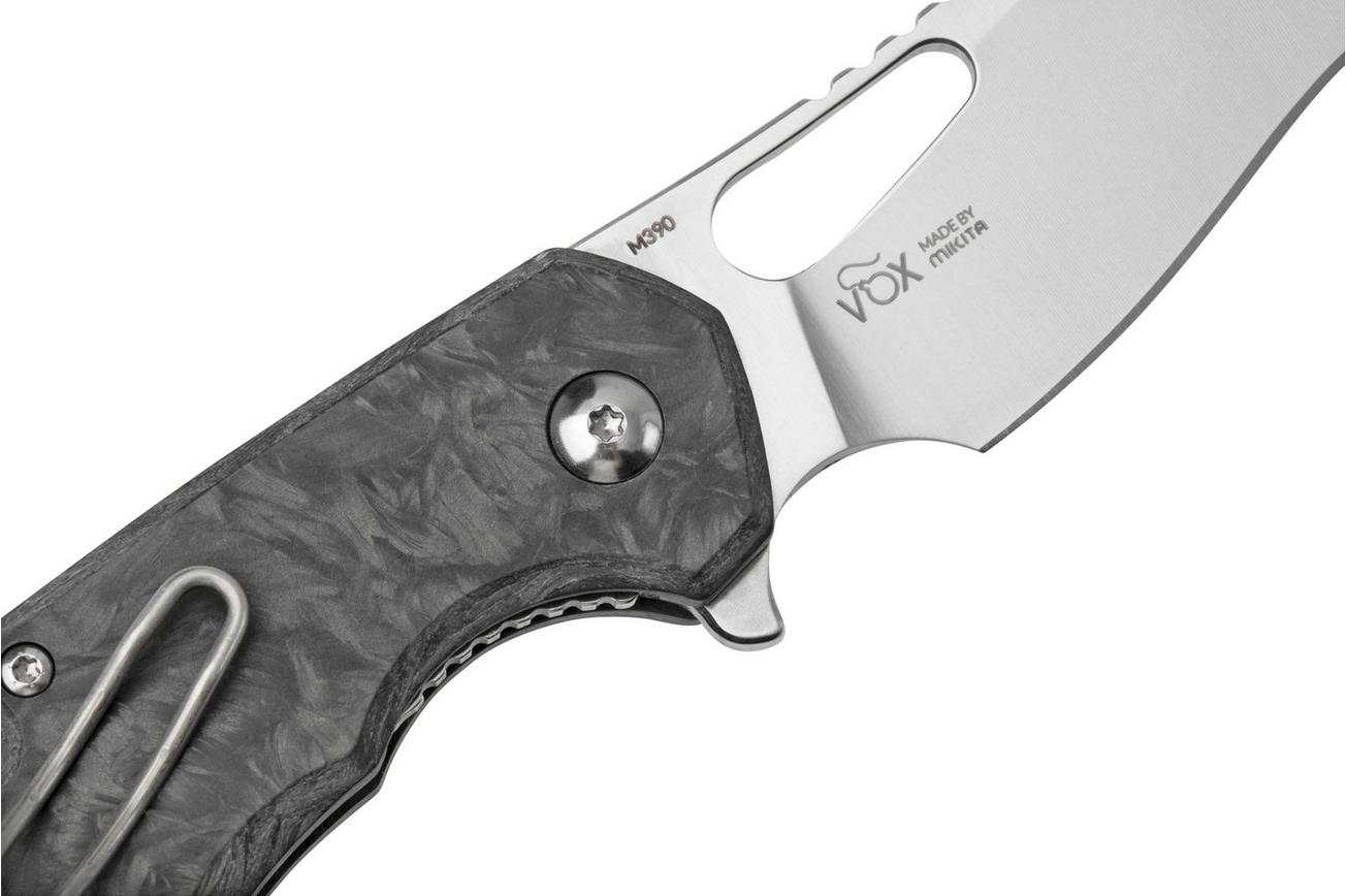 MKM Isonzo FX03M-1CM Hawkbill Marble Carbon Fiber zakmes, Jesper Voxnaes design
