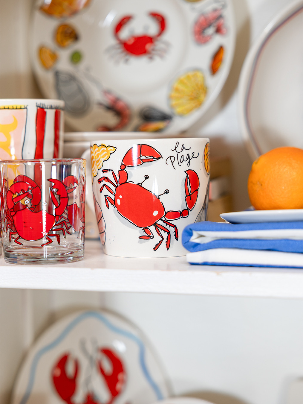 Cappuccinobeker 0,5l La Plage Fruits de Mer