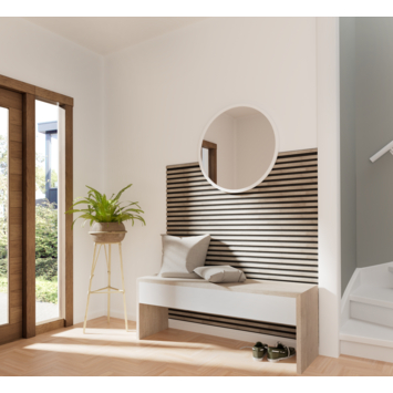 Lattenwand Decowall Acoustic grijs 260x30cm,2 stuks (1.56m2)