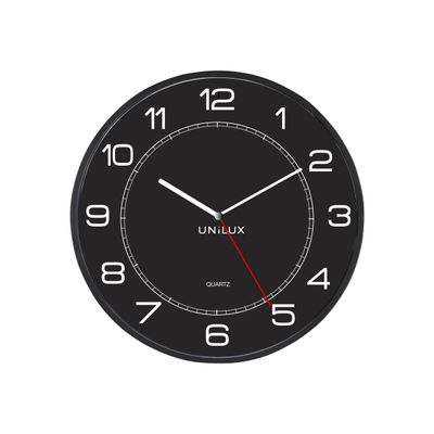 Unilux - Horloge Mega - mécanisme quartz - 57,5 cm - noir