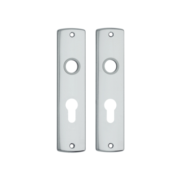 AXA langschild binnendeur kruk/cilinder aluminium 55 mm
