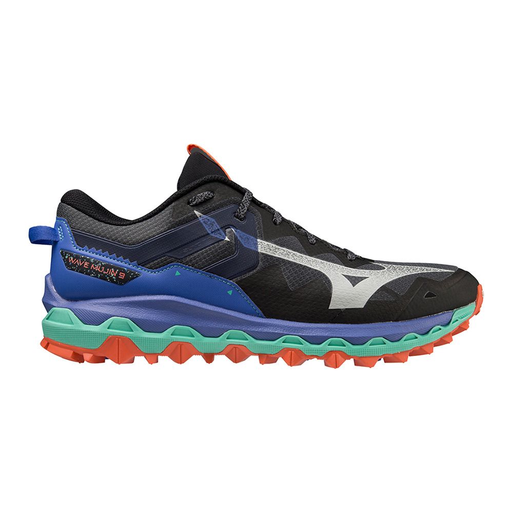 Mizuno WAVE MUJIN 9 - Chaussures trail Homme iron gate/nimbus cloud/amp. blue