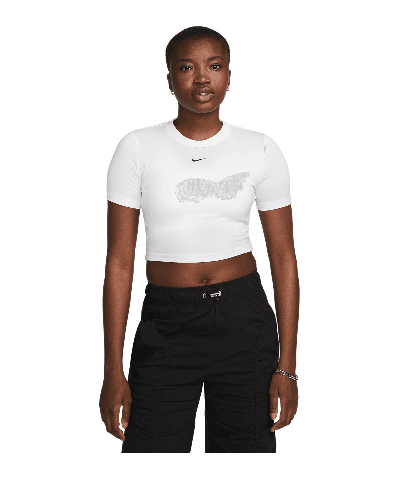 Nike Essential SLM Crop T-Shirt Damen Weiss F100