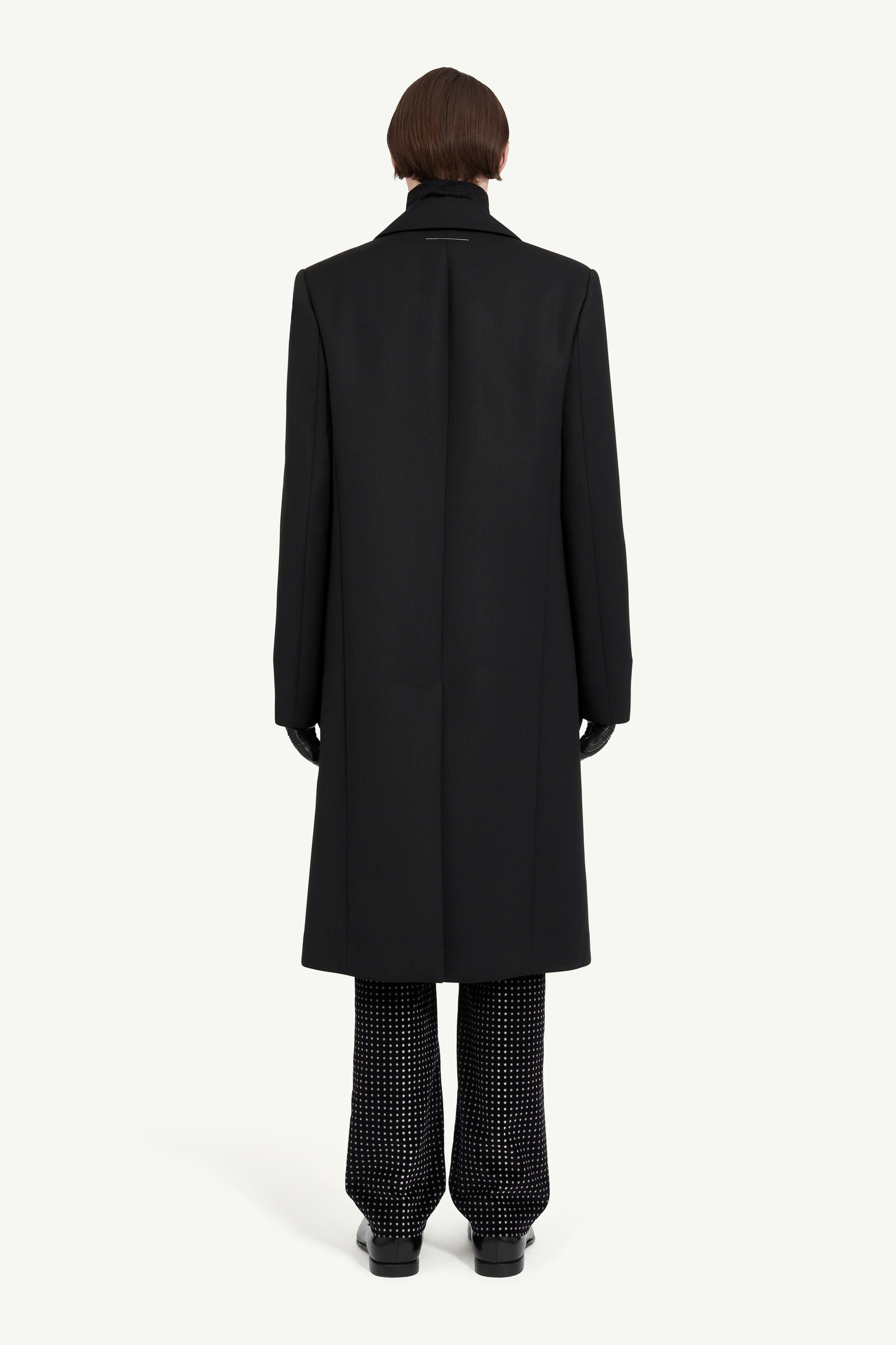 Manteau à la coupe précise en laine pour homme | MM6