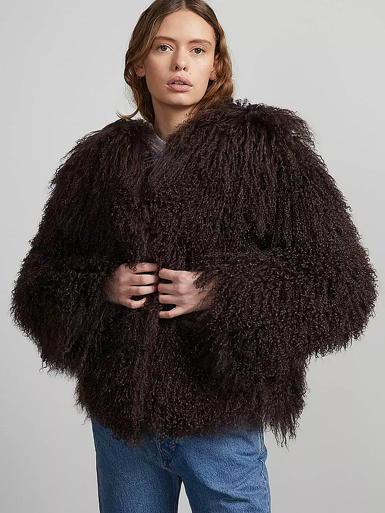 MEOTINE Felljacke schwarz