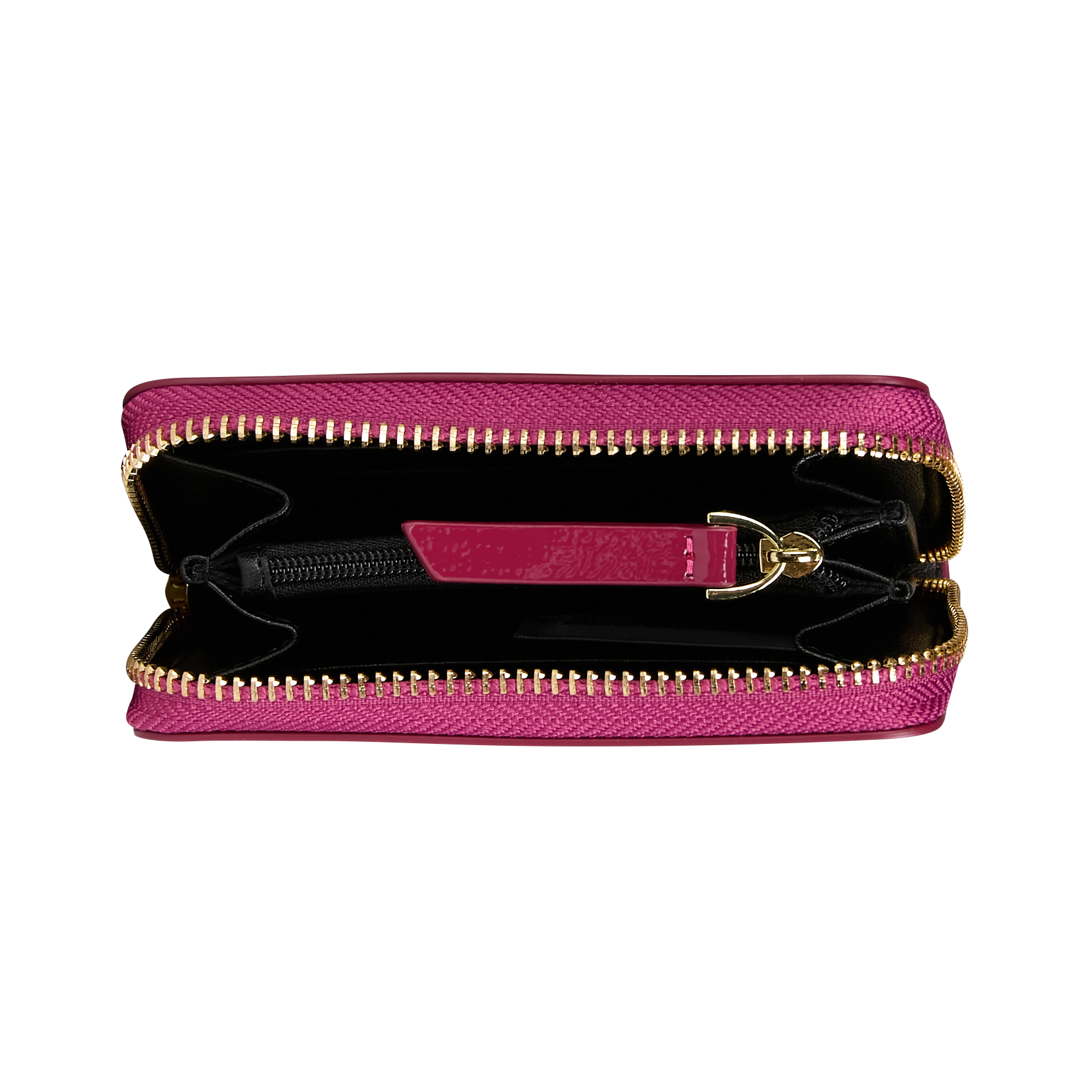 COMPAGNON MINI - Portefeuille compact en cuir verni | Rose