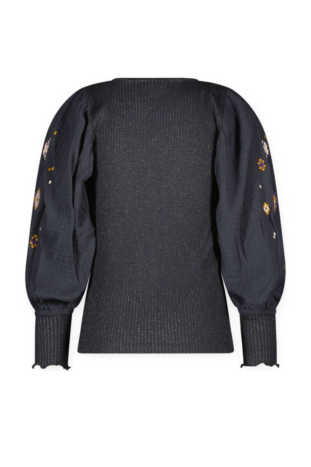 Like Flo top Eloise met borduursels antraciet