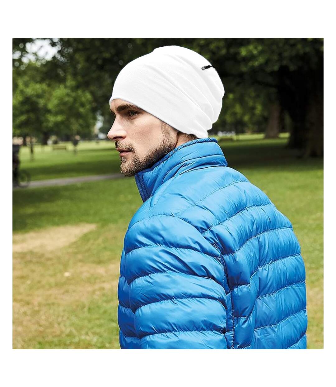 Beechfield - Bonnet - Hommes (Blanc / noir) - UTRW5801