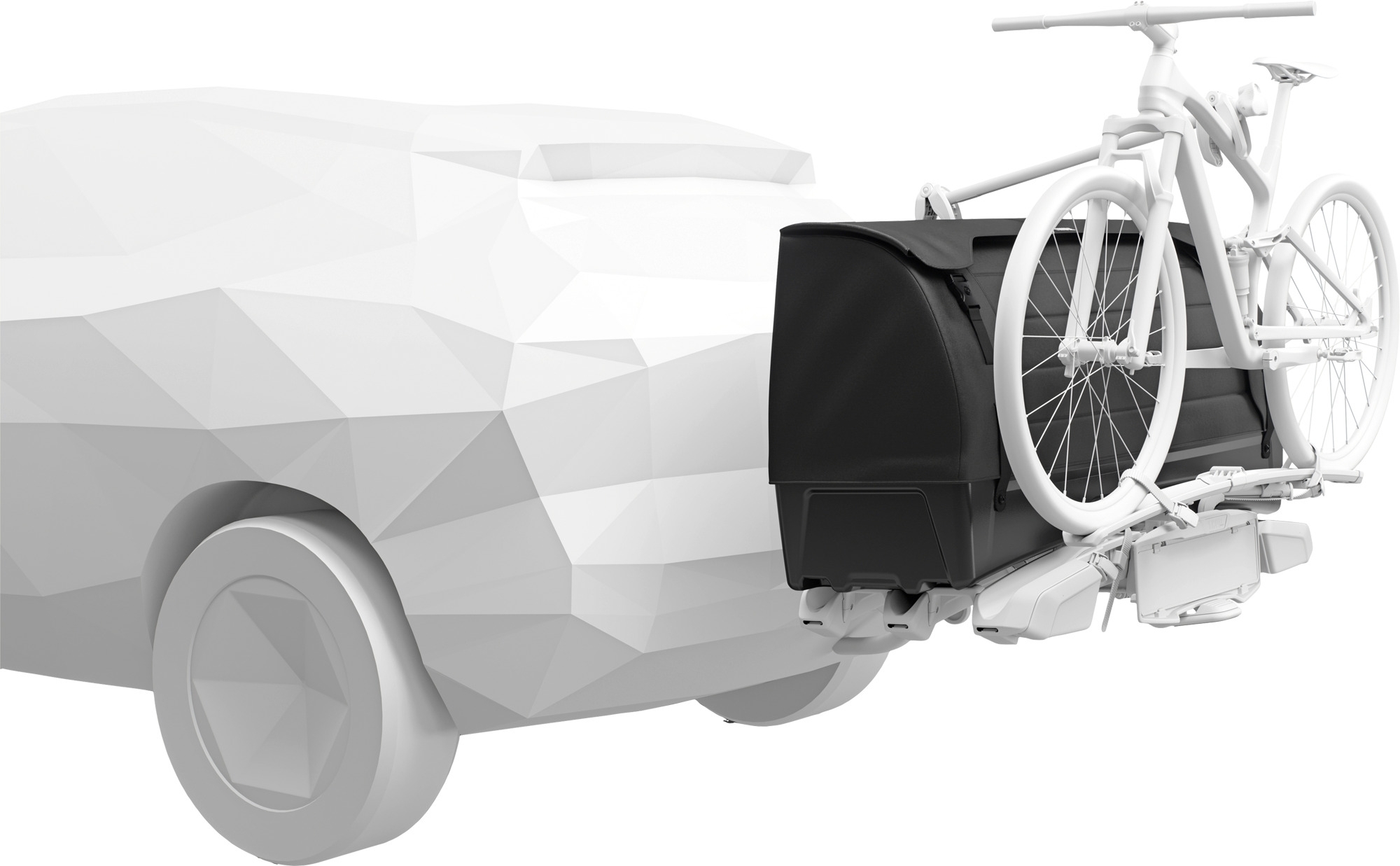 Thule Onto 2 Heckbox / Ladungsträger für Fahrradträger EasyFold 3 Volumen 300 Liter