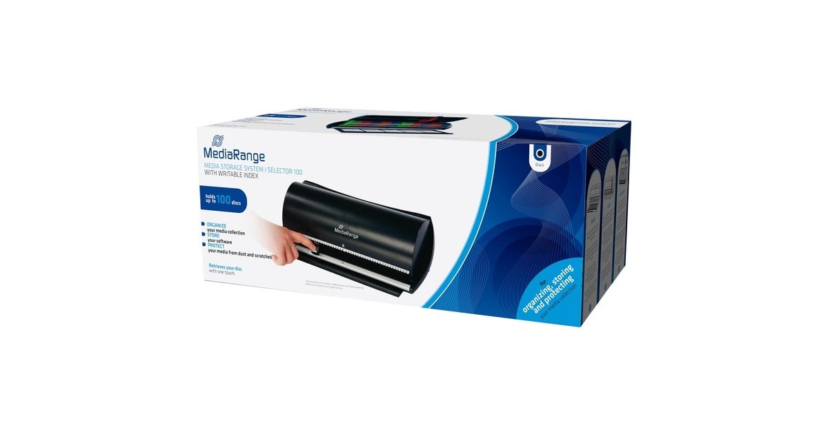 MediaRangeCD/DVD Selector 100 opslag  (Zwart, Retail)