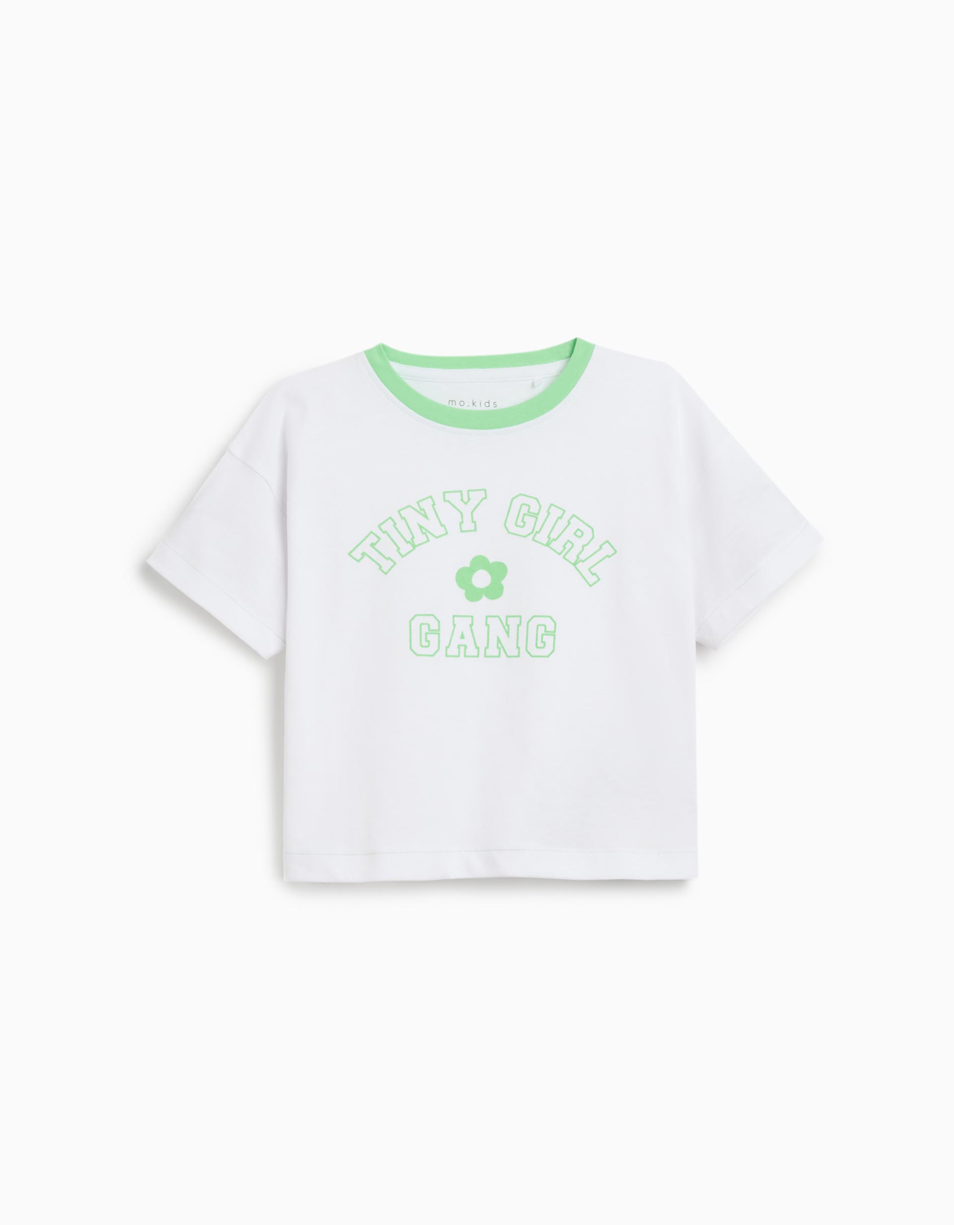 T-shirt Print, Menina, Verde Claro
