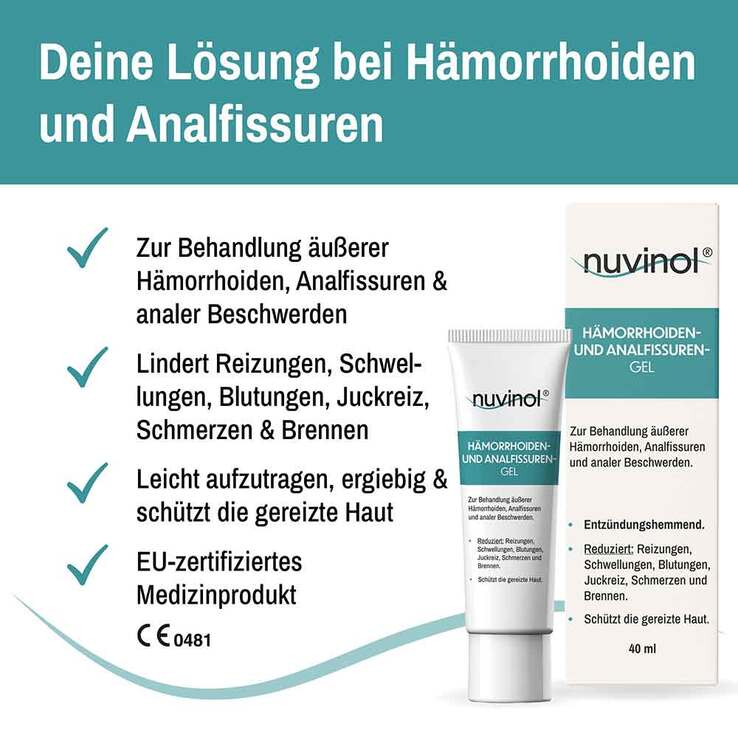 Nuvinol Hämorrhoiden-Gel und Analfissuren-Gel, 40 ml