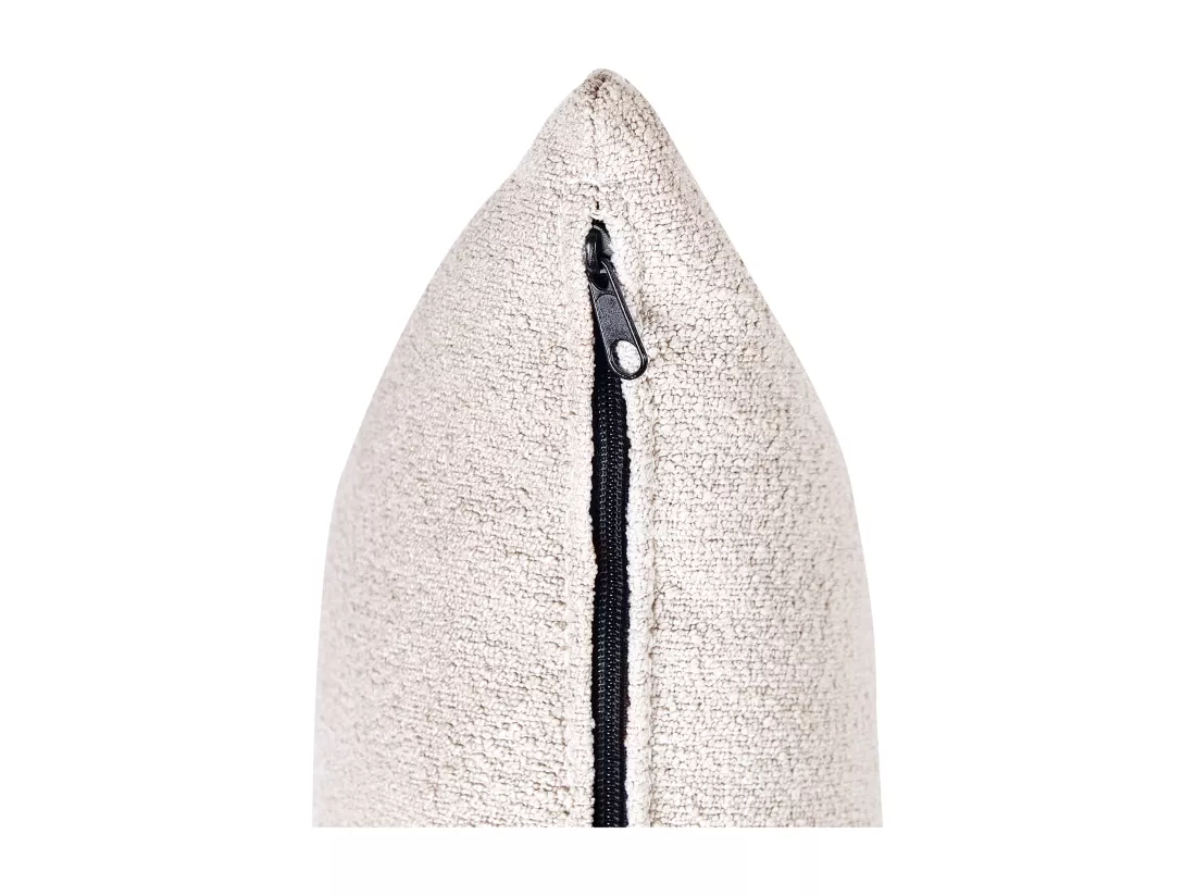 Méridienne angle droit tissu bouclé beige clair CHEVANNES