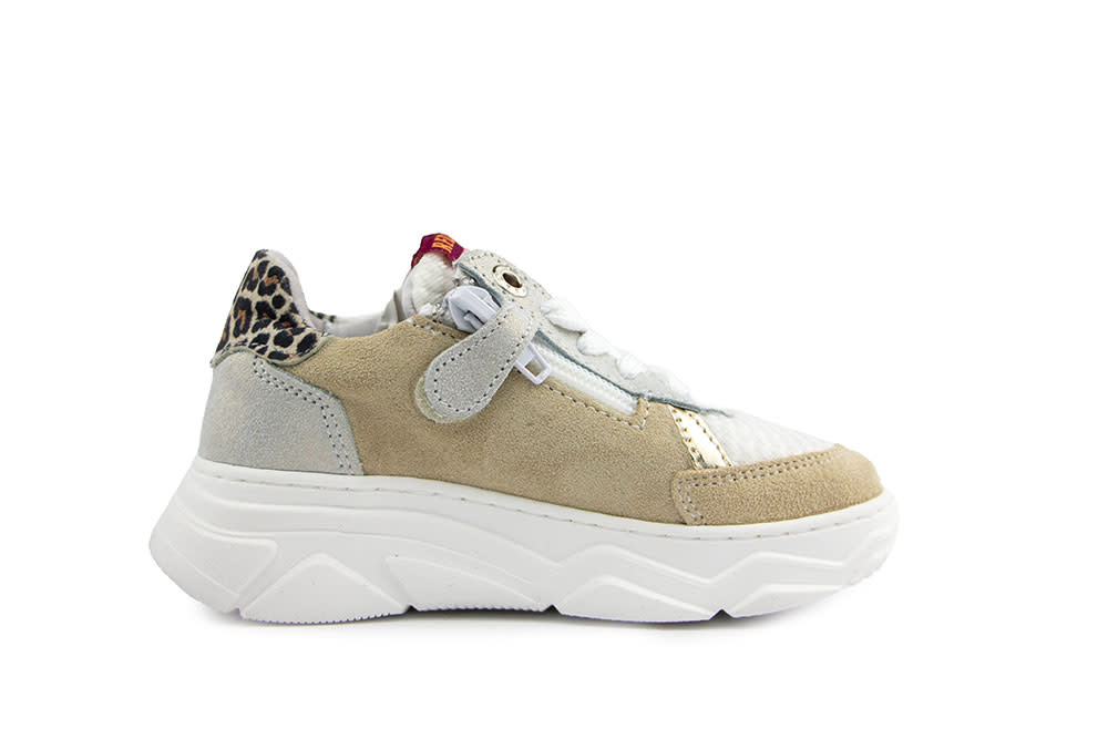Red Rag Sneaker Beige Combi
