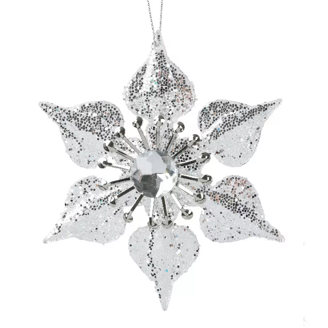 Fleur décorative à suspendre (D9 cm) Portillo Argent