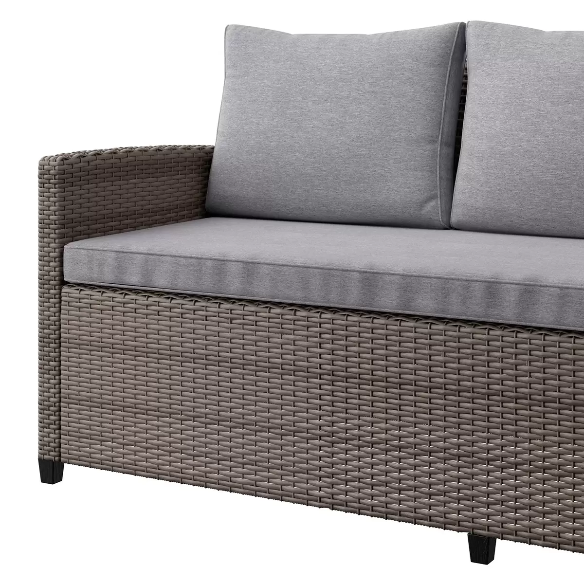 Beldano Loungegarnitur Porto new 5-teilig links braun,grau