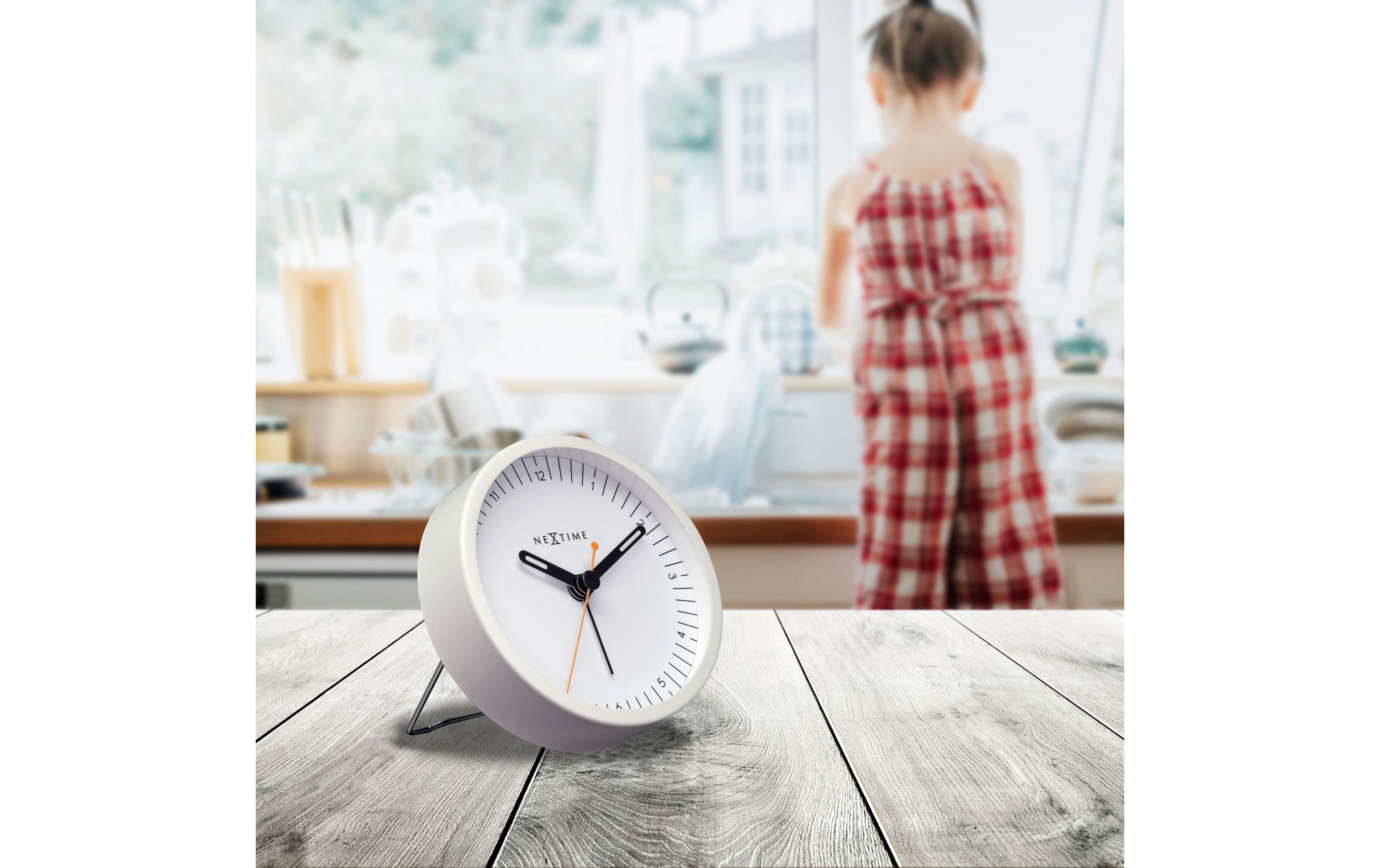 Klassischer Wecker Small WeissTischuhr mit Wecker