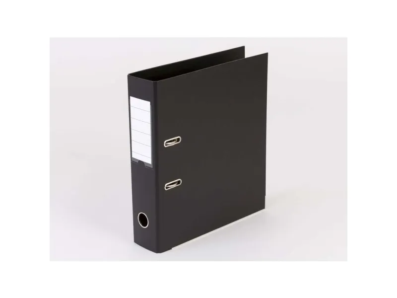 Brevordner Q-Line sort A4 metalskinne 75mm ryg - (10 stk.)