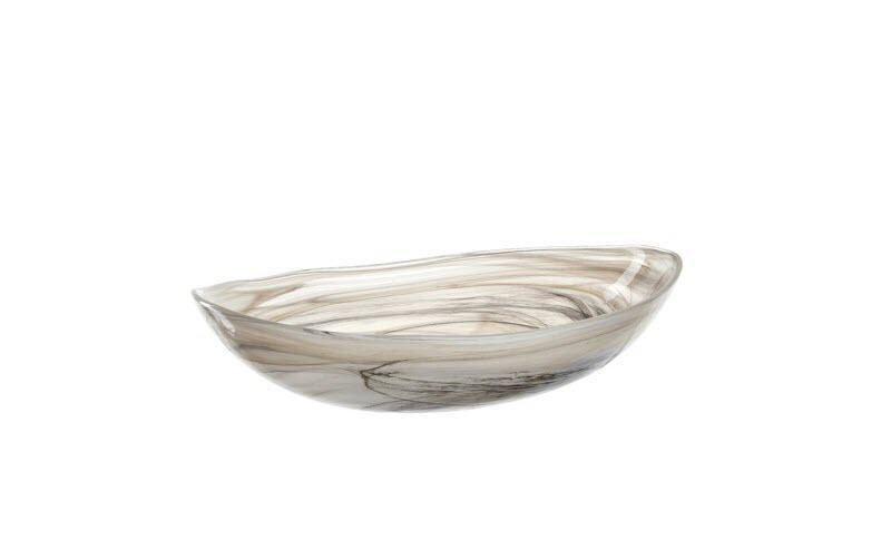 Schale Albastro 22 x 15 cm, 4 Stück, BeigeSchalen aus semitransparentem Glas