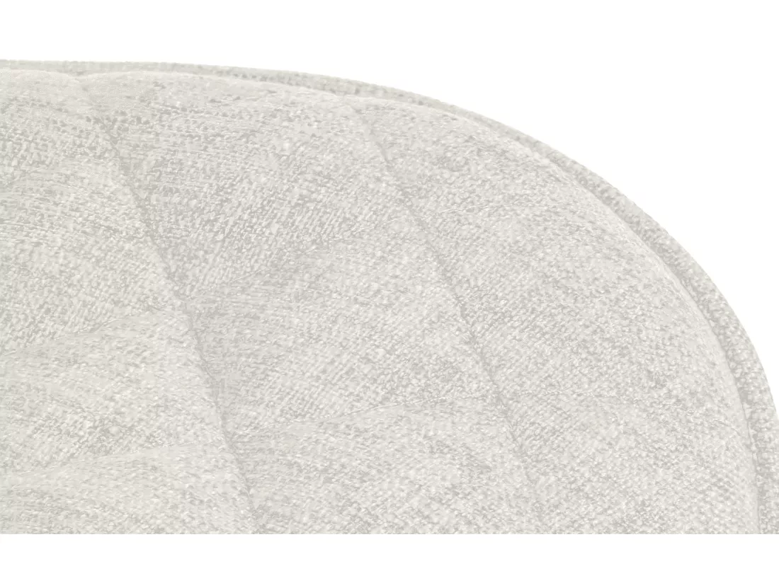 Lot de 2 Tabouret de bar - Tissu - Crème - Minosa
