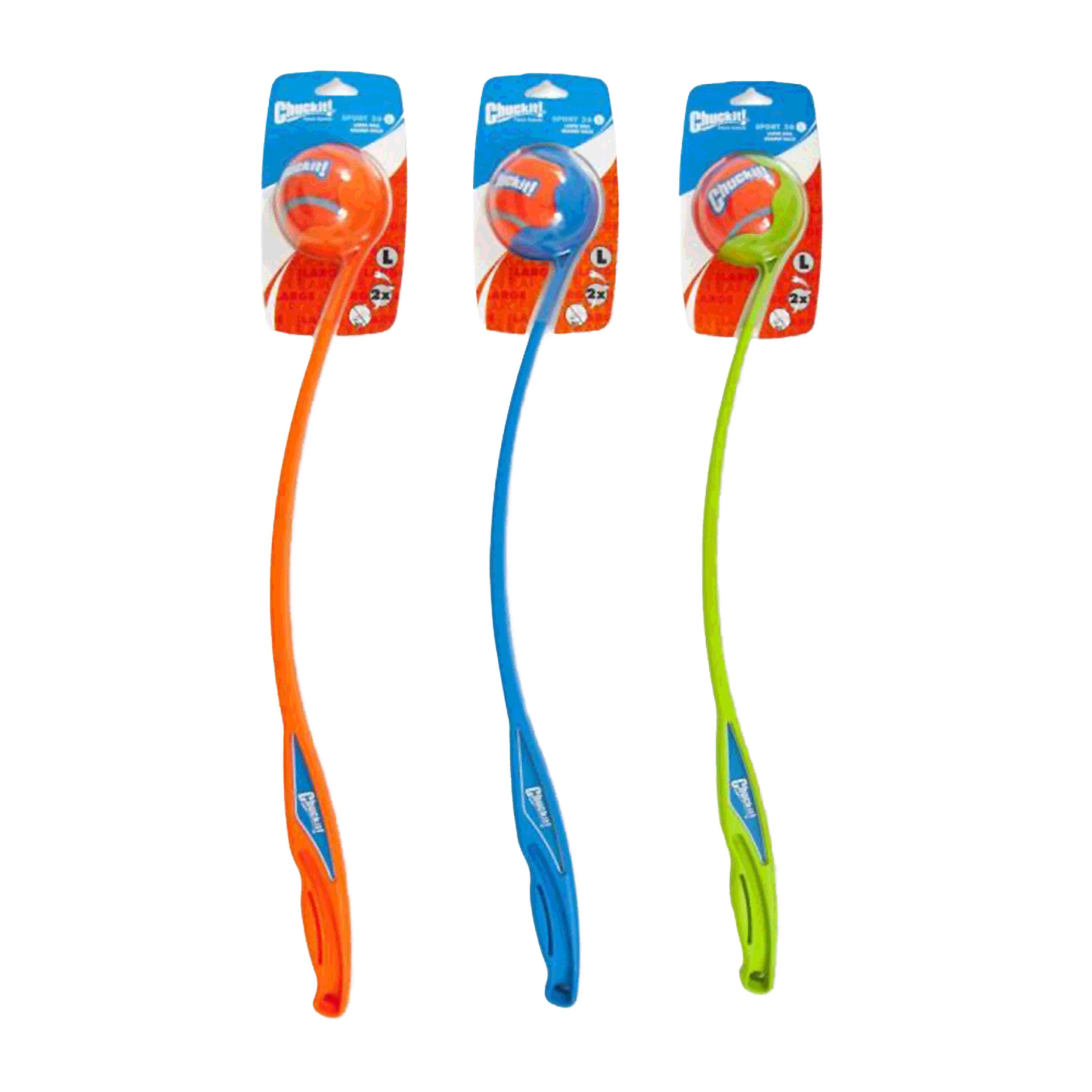 Chuckit Tennisbalwerper - Apporteren - Hondenspeelgoed - blauw/oranje - 71.5x11.3x66 cm - L