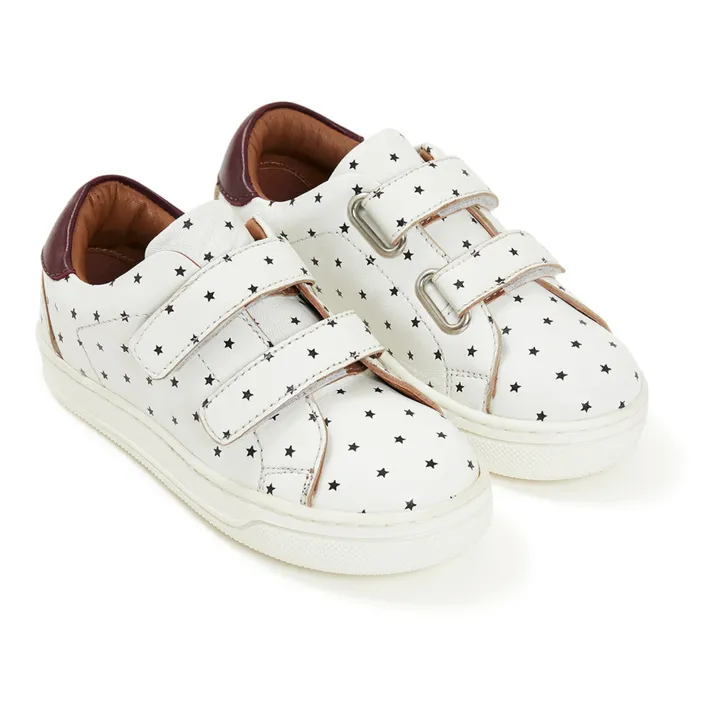 Bonton Baskets Scratchs Etoiles | Ecru