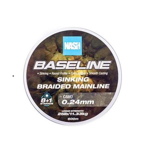 Tresse coulante Nash TT Baseline Sinking Braid Camo (1200m)