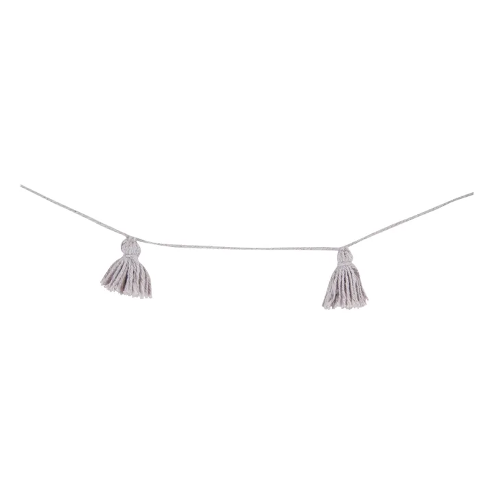 Lorena Canals Guirlande pompons | Gris clair